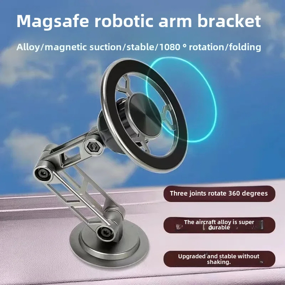 Metal Magnetic Car Phone Holder 360 Rotation Foldable in Dubai